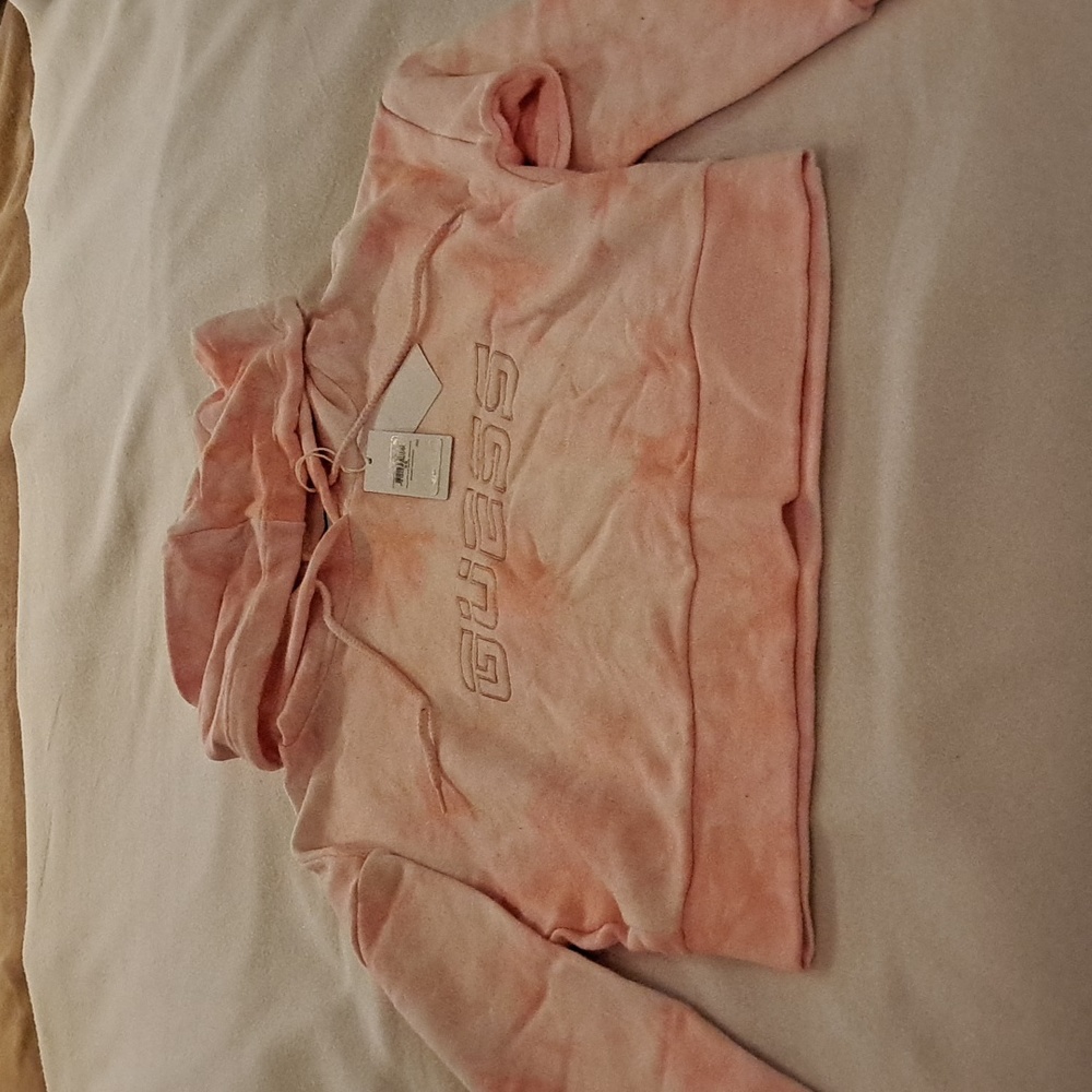Peach tie-dye GUESS hoodie